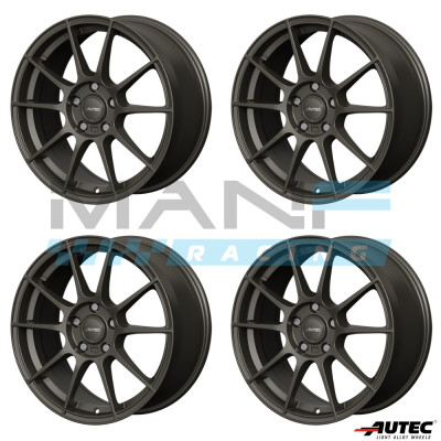 AUTEC Wizard Wheels Set 19x8,0 5x112 ET48 Gunmetal Matt - VW Golf 5 / VW Golf 6 / Seat Leon 1P / AUDI A3 8P / AUDI TT 8J