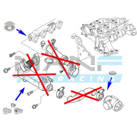 MANF RACING EGR Cooler & Thermostat Delete Kit BMW 2.0 M47N2 / BMW 3.0 M57N2
