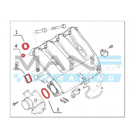 MANF RACING Flap Delete Borboletas Admissão com Juntas 4x22mm BMW 2.0 Diesel M47