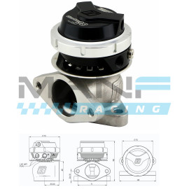 TURBOSMART GEN-V ULTRA-GATE38 WG38 WASTEGATE EXTERNA 1BAR - PRETO