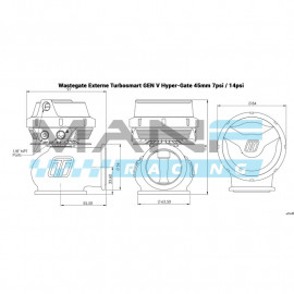 TURBOSMART GEN-V HYPERGATE45 45MM WASTEGATE EXTERNA 1BAR (UNIVERSAL)
