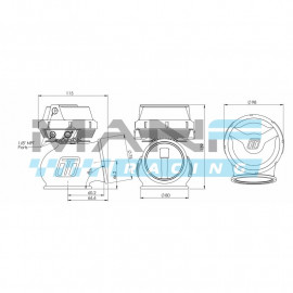TURBOSMART GEN-V POWERGATE60 60MM WASTEGATE EXTERNA 1BAR (UNIVERSAL)