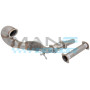 XFORCE Downpipe Com Catalisador Alto Fluxo 1.8/2.0 TSI EA888.3 VW GOLF 7 GTI / GOLF 7.5 GTI / SEAT LEON 5F
