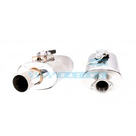 XFORCE VAREX Silenciador Oval Universal (6"x10"x15") Centro/Centro Saida Simples - 76mm (3'')