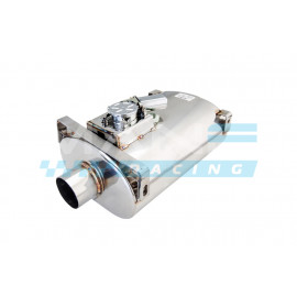 XFORCE VAREX Silenciador Oval Universal (6"x10"x16") Centro/Centro com Falange - 76mm (3'')